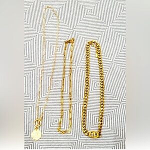 Gold Chain Necklace Set